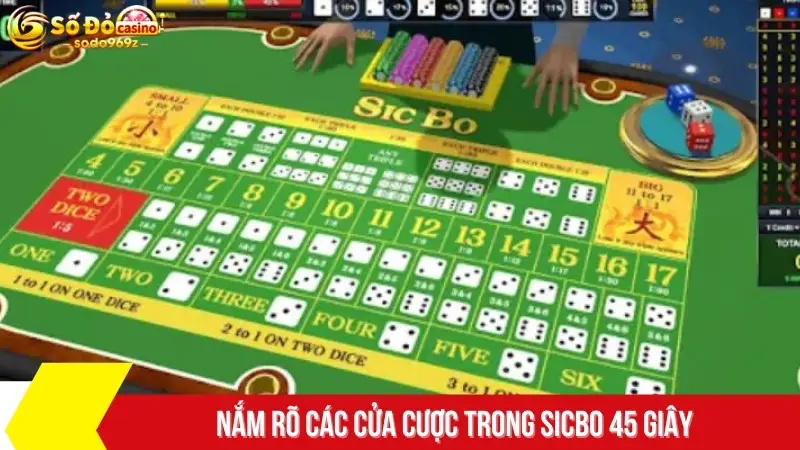 Nắm rõ các cửa cược trong Sicbo 45 giây